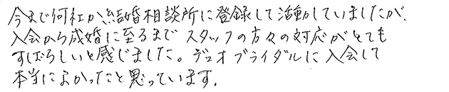 当店をご利用いただいた感想をお聞かせください。